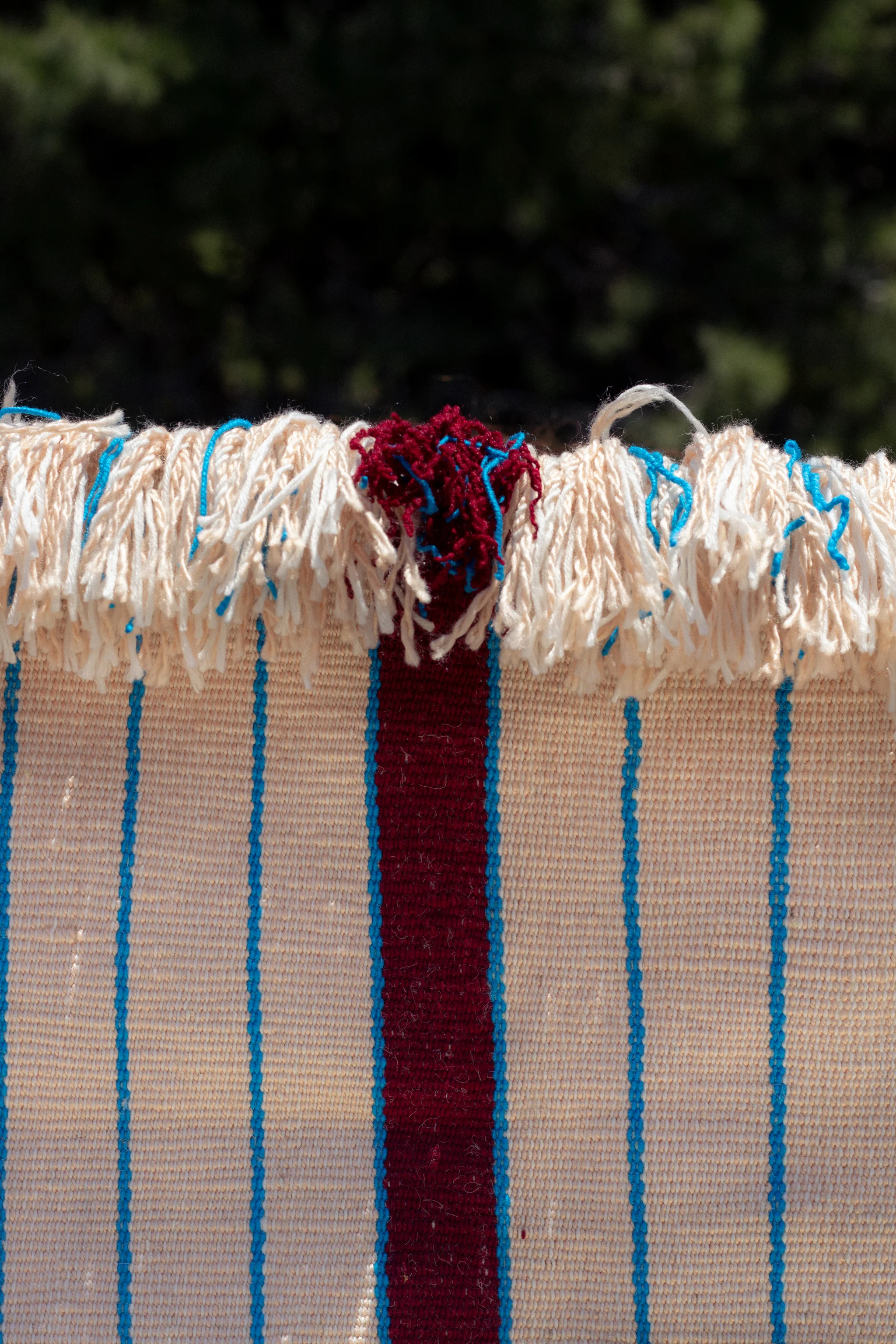 handwoven wool rug (red/green) - Image 4